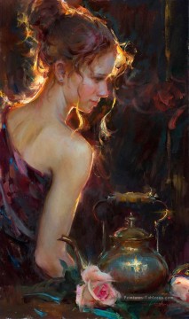 Belle femme DFG 45 Impressionist Peinture à l'huile